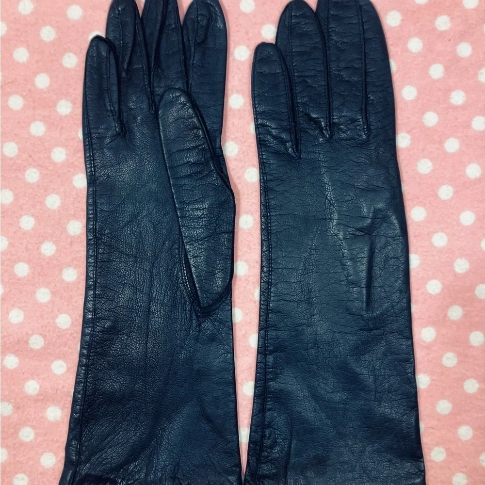 Black Leather Gloves